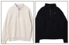 NIKE ナイキ ソロ スウッシュ ジャケット　1/4ジップ　白黒セットXXL