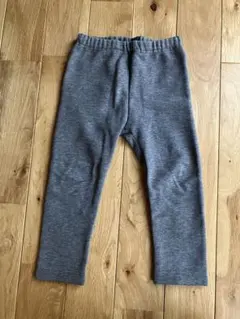 中古 ユニクロ ベビー 裏起毛 フリース レギンスパンツ グレー 90センチ