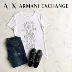 A|X アルマーニエクスチェンジ 世界都市 ロゴ Tシャツ S 白のサムネイル