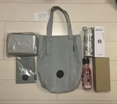 Starbucks 福袋 2026年 グレーキャンバストートバッグ グッズセット