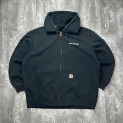 カーハートメキシコ製 ロゴタグ刺繍企業ロゴ ジップアップパーカー2XL 5918のサムネイル