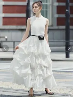 【dazzlin】コットンレースバルーンタックスカート