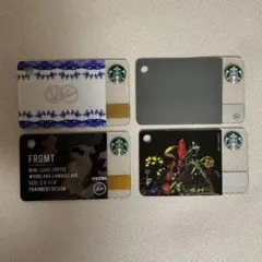 【値下げ】スタバカード 　4枚セット　Fragment(フラグメント)コラボ