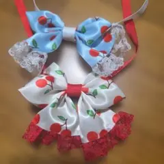 犬　リボン　チョーカー　2点セット
