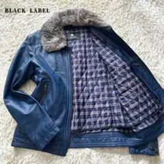 ブルーレーベルクレストブリッジ ライダースジャケット 羊革 裏地チェック 38 羊革 ブルーレーベル