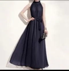 mycicilyホルターネック ノースリーAラインパーティードレス