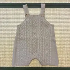 tete a tete ニットサロペット 95 ブラウン　テータテート