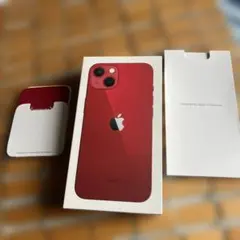 Apple iPhone 13 RED 本体 未使用ケーブル＆ガラスフィルム付 - メルカリ