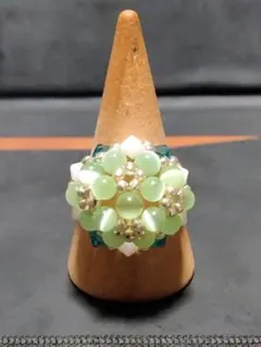 ハンドメイド ビーズリング ビーズの指輪 39 【サイズオーダー可能】