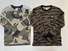 アディダス　adidas ロンT 長袖　２着セット　迷彩　カモフラージュ柄