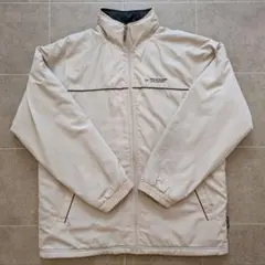 【軽量】DUNLOP ジャケット M ベージュ ジップアップ 羽織り カジュアル