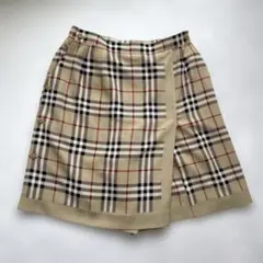 バーバリーズ　2way ノバチェック　キュロット　スカート風　ベージュ　XL