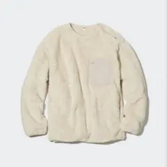 ユニクロ ファーリーフリースプルオーバー Ｌ オフホワイト