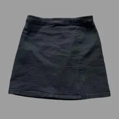 H&M 黒のミニタイトスカート スリット付き　ブラック
