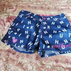 デニムブルー ハート型ポケット 半ズボン