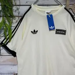 新品未使用✨adidas × oasis スリーストライプTシャツ XL 刺繍