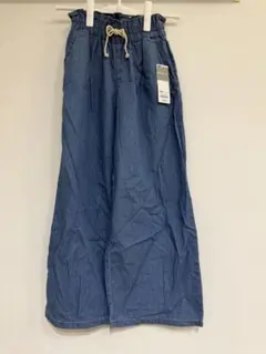 GU ライトデニムプルオンワイドパンツ　150センチ　新品未使用