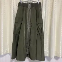 お値下げ！シュガースプーン　ミリタリーカーゴフレアスカート　フリーサイズのサムネイル