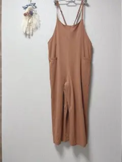 【studio CLIP】サロペット パンツ オレンジ キャミソール M