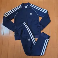 adidas ネイビー ジャージ 3本ライン ジャージセット - メルカリ