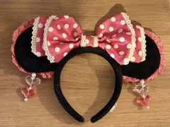 ディズニー カチューシャ ミニー イヤリング ピンク ドット 水玉