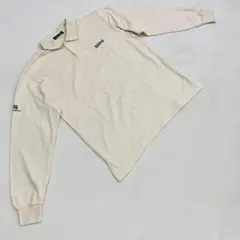 NICOLE SPORTS ポロシャツ 長袖 クリー ム刺繍入り綿サイズ38