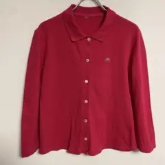 新品同様Lacoste ラコステ　カーディガン　赤　メンズ　サイズL LACOSTE(ラコステ) ジップカーディガン レッド サイズ L(5