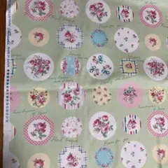 YUWA 生地 花柄 円形パターン 1.7m