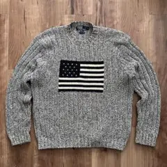 Polo Ralph Lauren 霜降り星条旗ニットセーター ビンテージ