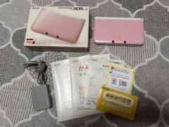 美品　3DS LL ピンク　本体　箱付き　充電器付き 学習ソフト２個付き