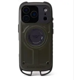 ROOT CO. iPhone17Pro ケース カーキ 耐衝撃 アウトドア