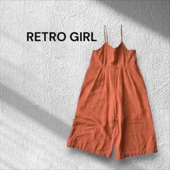 RETRO GIRL 麻混サロペット 渋オレンジ　Mのサムネイル