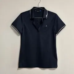 J.LINDEBERG ポロシャツ ネイビー Sサイズ 半袖 レディース ゴルフ
