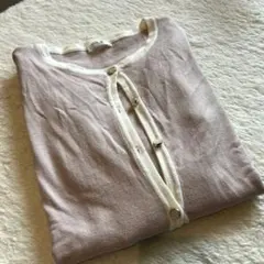 GLACIER 薄いピンク ボタン付きカーディガン Mサイズ