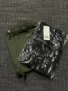 新品　試着未使用品　devirockツイル ペグトップパンツ 黒オリーブ　160