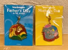 【非売品　未使用】東京ディズニーランド　2005 父の日&母の日チャーム　TDL