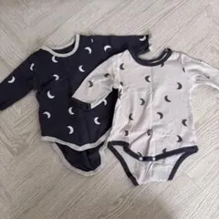 ベビー ロンパース 2枚セット ムーン柄 70cm
