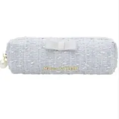 Maison de FLEUR パール　リボン付き筆箱　ブルー