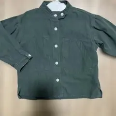 ダークグリーン コットン 長袖シャツ　韓国子供服