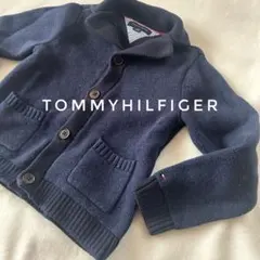 お値下げTOMMY HILFIGER ネイビー カーディガン100子供服入園式