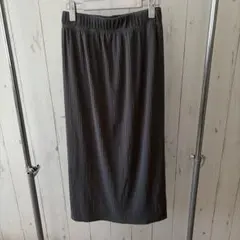 GU リブ ロング タイトスカート グレー Mのサムネイル