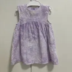10mois NAOMIITO 90cm花柄 ノースリーブワンピース パープルのサムネイル