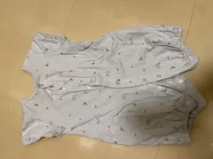 グレー 星と月プリント ロンパース 70cm