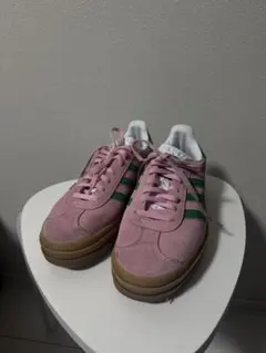 adidas GAZELLE ピンク×グリーン スエード ガゼル スニーカー