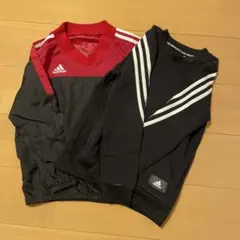 adidas ジャージ黒 赤 130cm ２枚セット