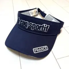 新品未使用タグ付き‼️ルコックスポルティフ　ゴルフ　サンバイザー　ネイビー