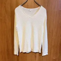 美品 ROPE' PICNIC ニット セーター Vネック 長袖 ホワイト M