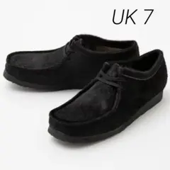 Clarks Originals ワラビー ブラックヘアーオン UK7