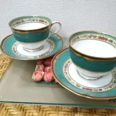 未使用　ノリタケ ハナリンスのカップ・ソーサー2客セット