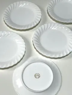 NIKKO ファインボーンチャイナ波状デザイン皿5枚セット（他商品とセット売可）